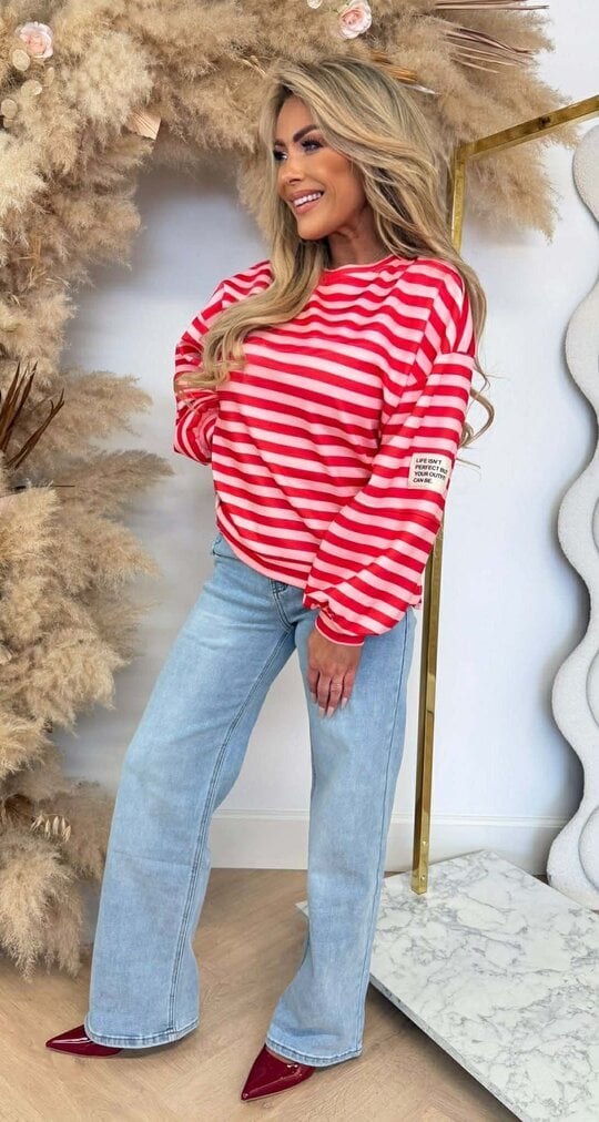 STREEP PATCH PERFECT LONGSLEEVE RED