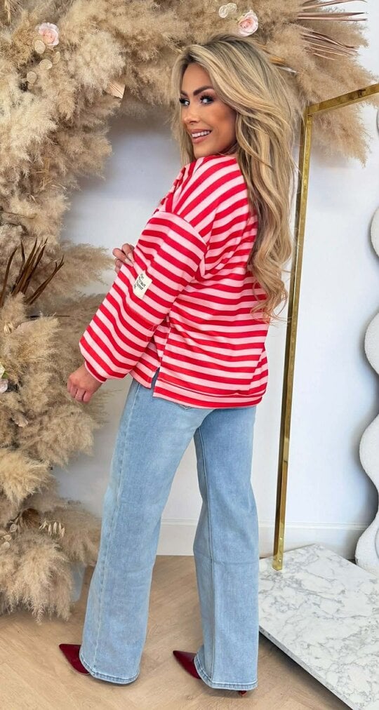 STREEP PATCH PERFECT LONGSLEEVE RED