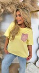 LUCY PINK PAILLET TEE YELLOW