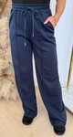 MICHELLE SOFT STRAIGHT LEG PANTS NAVY