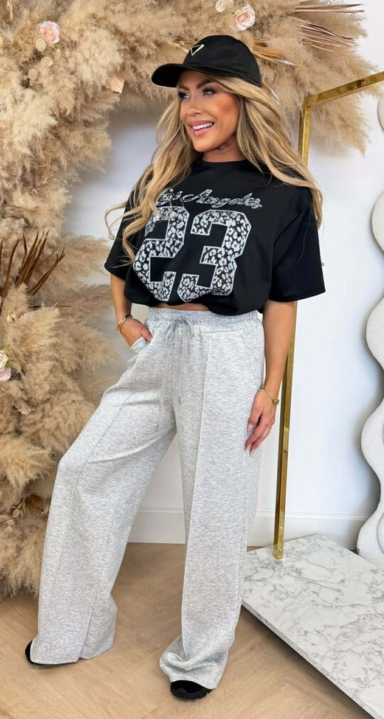 LA LEO 23 CROPPED SHIRT BLACK