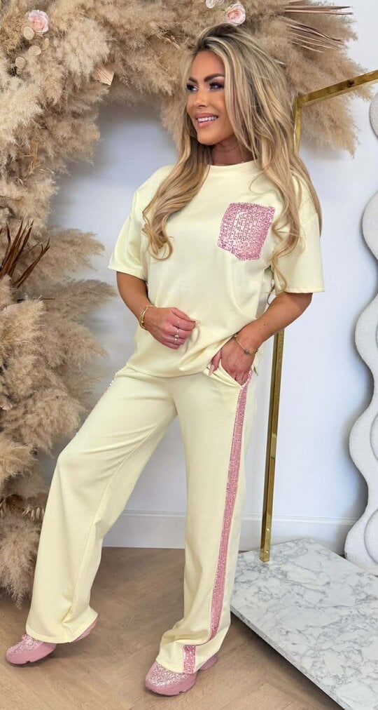 GLAMMY PINK POCKET SET BUTTERYELLOW