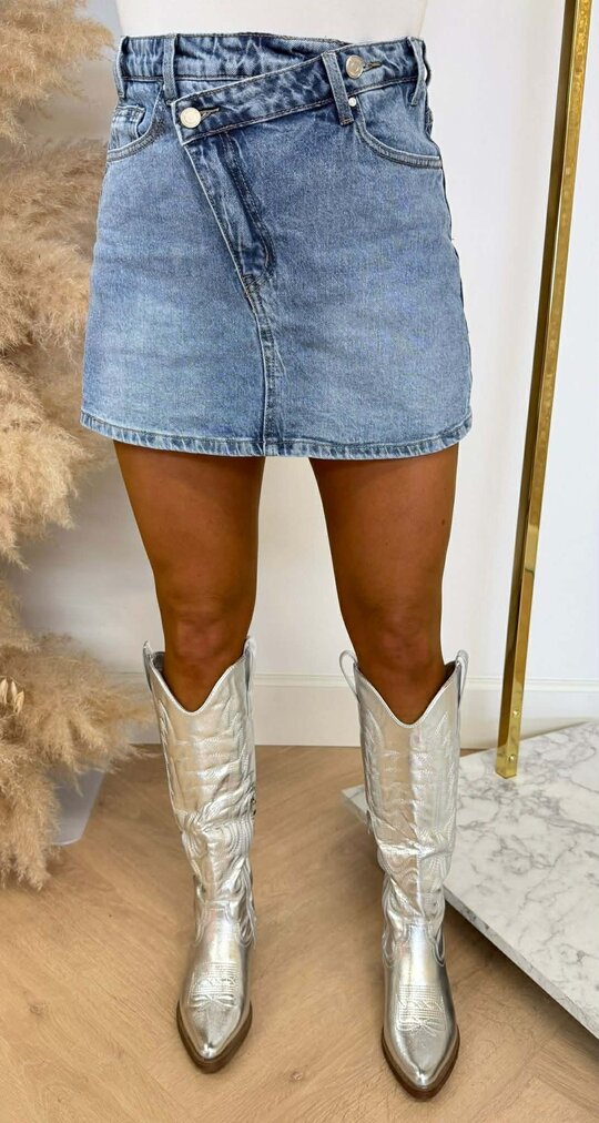 SLANTED SKORT FH0012-2 DENIMBLUE