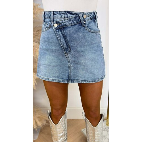 SLANTED SKORT FH0012-2 DENIMBLUE