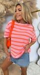 BOXY DOUBLE STRIPED SHIRT PINK