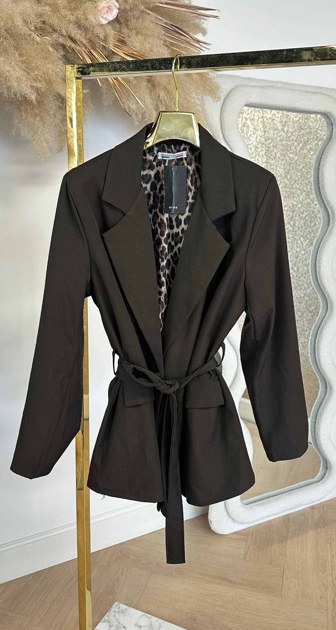 KIANA POCKET LUS BLAZER CHOCO