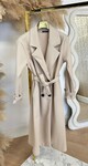 ANNA BASIC BUTTON COAT LIGHTBEIGE