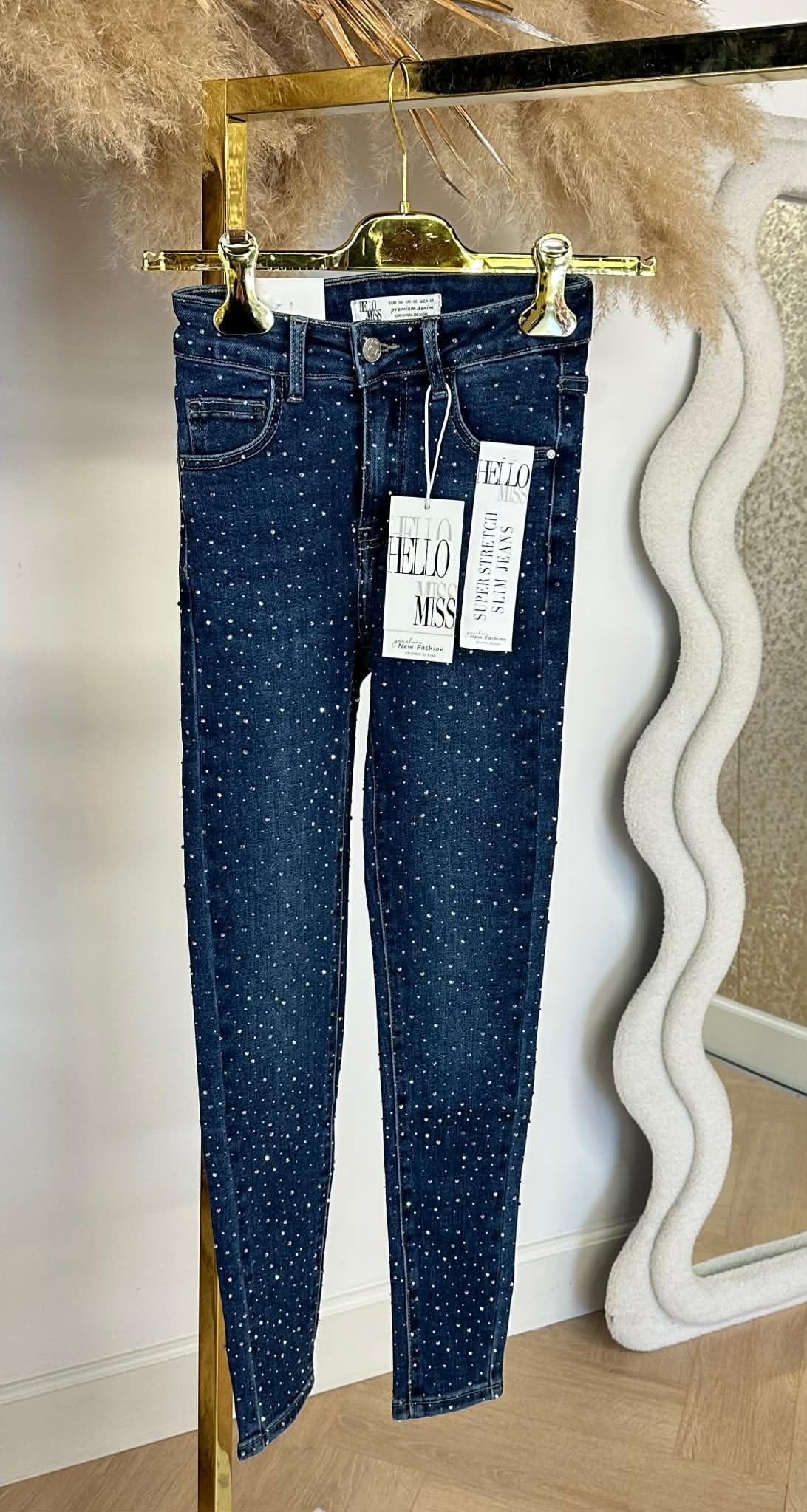 ALL OVER DIAMOND JEANS 967-2 DARKBLUE