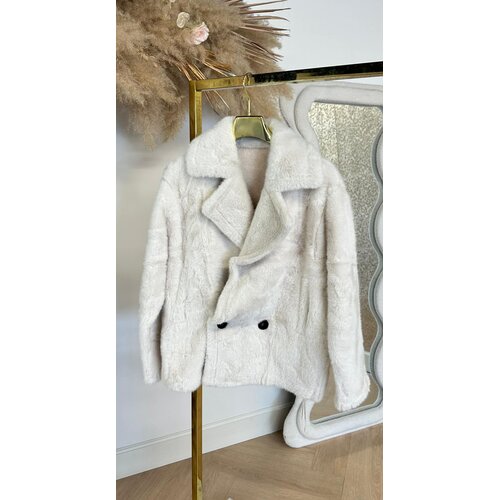 FAKE FUR COAT W02 LIGHTBEIGE