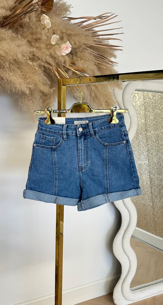 BASIC DENIM OMSLAG SHORT 6312 BLUE