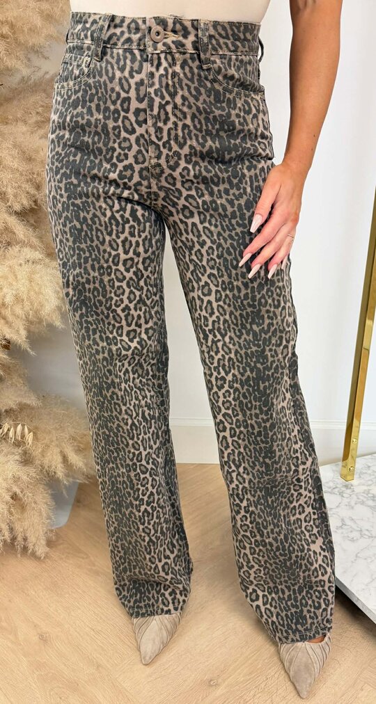 LEOPARD DAD FIT JEANS 6768 LEOPARD