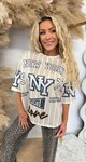 LOVE NY BASEBALL TEE BEIGE