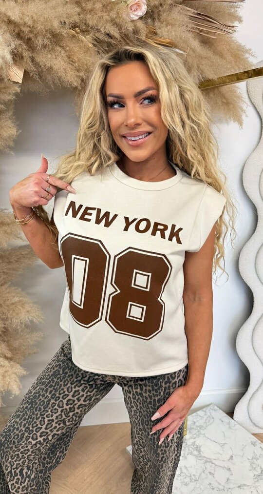PADDED NY 08 TOP BEIGE