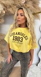 LOSY LOS ANGELES CROPPED TOP YELLOW