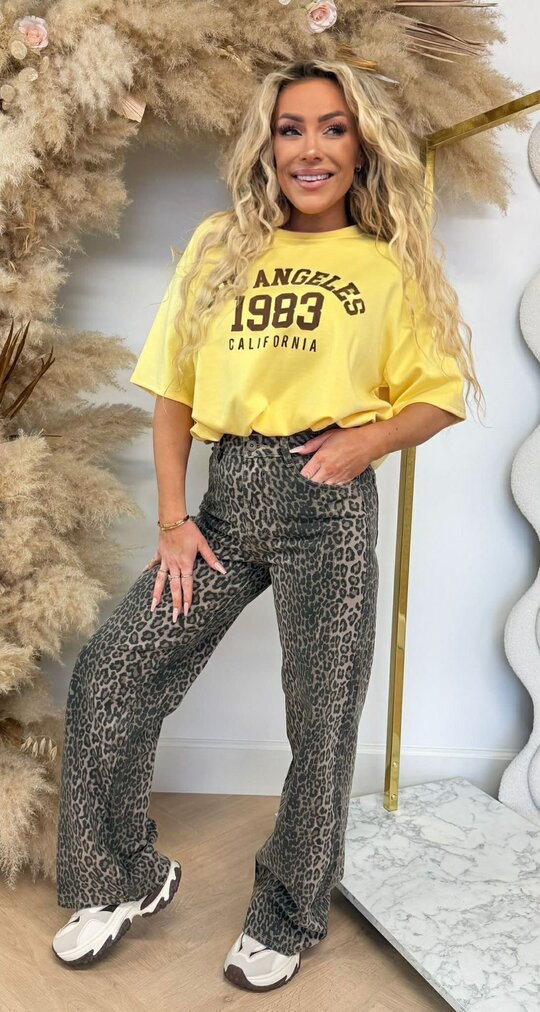 LOSY LOS ANGELES CROPPED TOP YELLOW