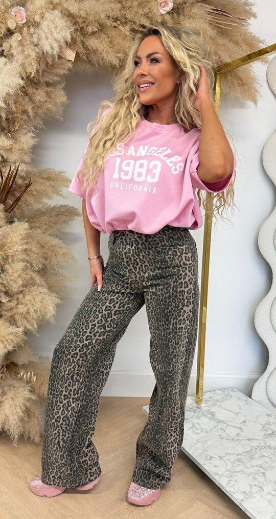 LOSY LOS ANGELES CROPPED TOP PINK