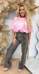 LOSY LOS ANGELES CROPPED TOP PINK