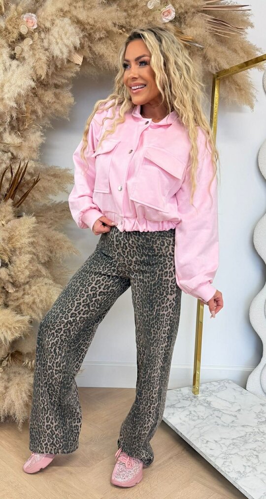 NOE SUEDE LOOK BOMBER JACKET LIGHTPINK