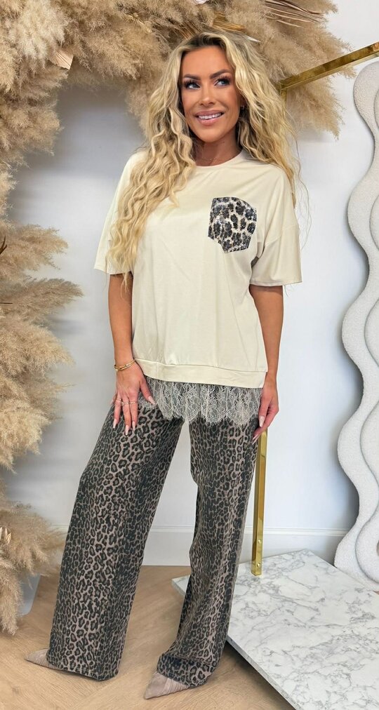 NOVA POCKET LACE SHIRT BEIGE