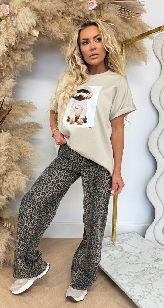 PARIS DOG PRINT SHIRT BEIGE PARIS DOG PRINT SHIRT BEIGE