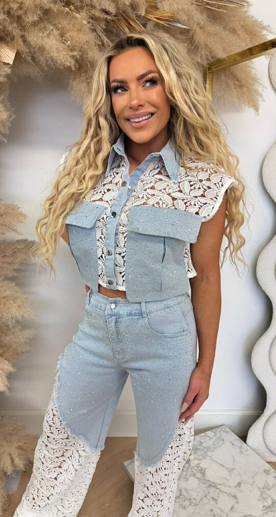 FESTIVAL LACE GLITTER SET 175032 DENIM FESTIVAL LACE GLITTER SET 175032 DENIM