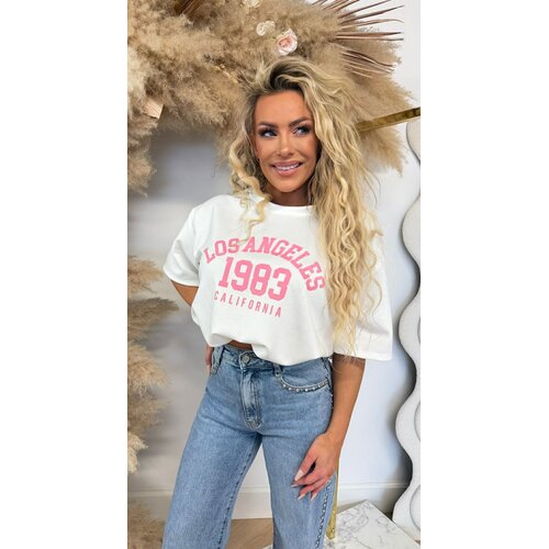 LOSY LOS ANGELES CROPPED TOP OFFWHITE LOSY LOS ANGELES CROPPED TOP OFFWHITE