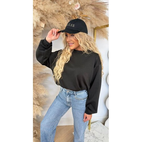 ISABEL CROPPED SWEAT BLACK