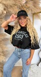 LOSY LOS ANGELES CROPPED TOP BLACK LOSY LOS ANGELES CROPPED TOP BLACK