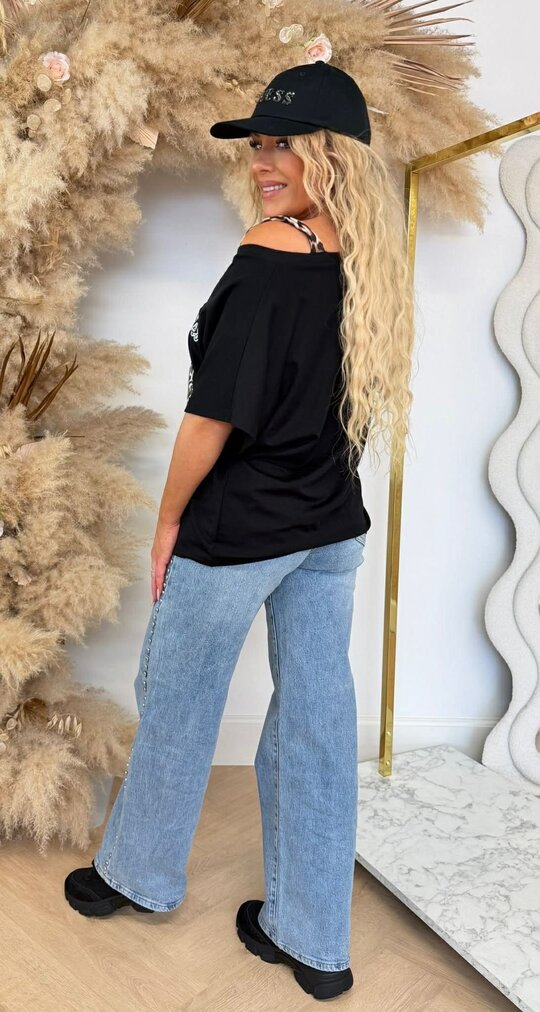 ANOUK LA LEOPARD 23 SHIRT BLACK