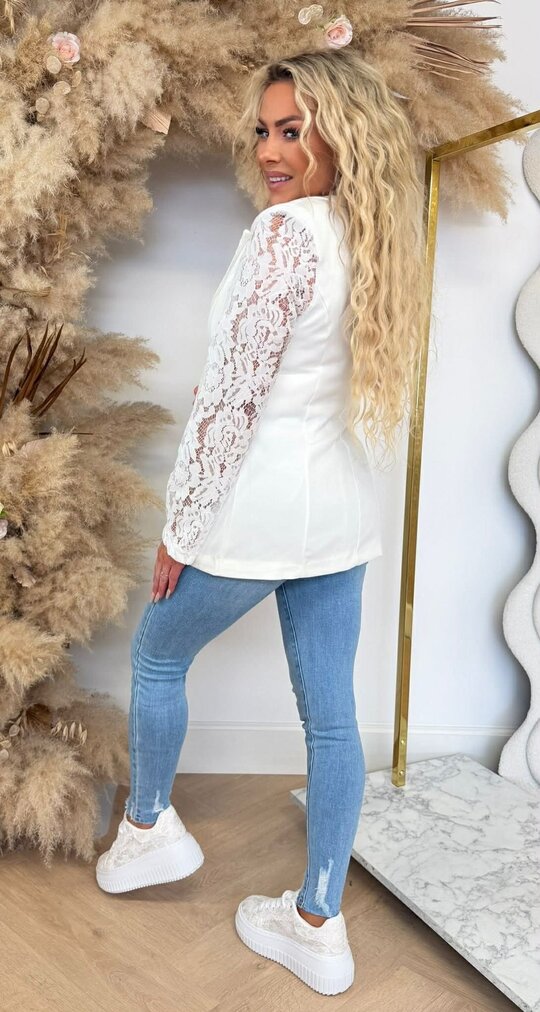 LACE SLEEVE BLAZER 5194 / 3394 OFFWHITE
