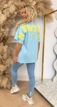 NEW YORK TEDDY TEKST T-SHIRT 7191 BLUE/YELLOW NEW YORK TEDDY TEKST T-SHIRT 7191 BLUE/YELLOW
