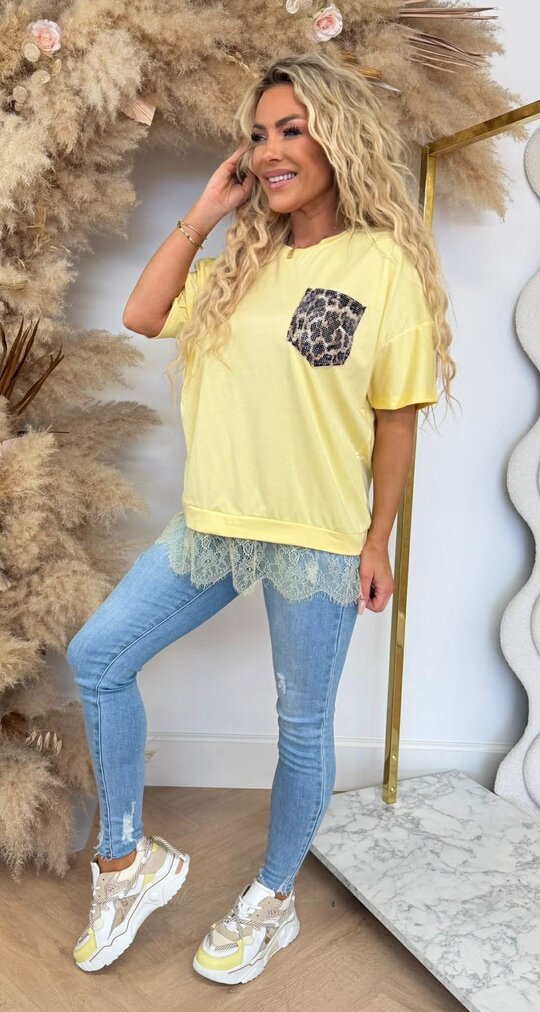 NOVA POCKET LACE SHIRT YELLOW NOVA POCKET LACE SHIRT YELLOW