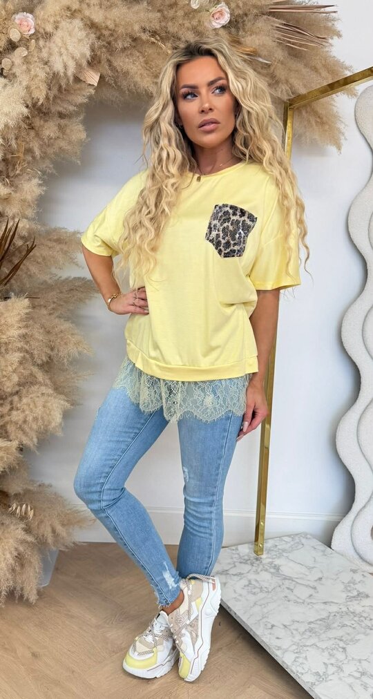 NOVA POCKET LACE SHIRT YELLOW NOVA POCKET LACE SHIRT YELLOW