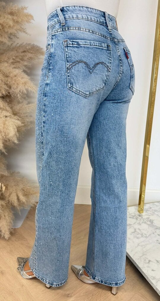 LEVI GLITTER WIDE LEG JEANS 66338 DENIMBLUE LEVI GLITTER WIDE LEG JEANS 66338 DENIMBLUE
