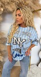 LOVE NY BASEBALL TEE ICEBLUE