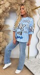 LOVE NY BASEBALL TEE ICEBLUE