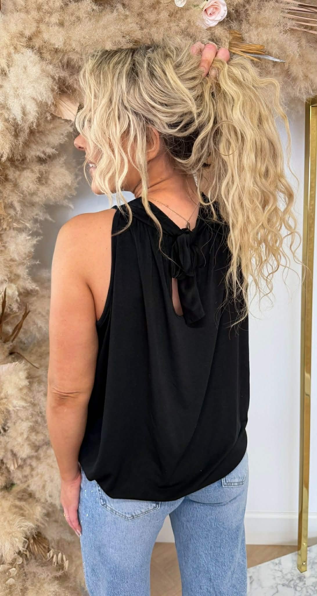 2 KANTEN DRAAGBARE TOP BLACK