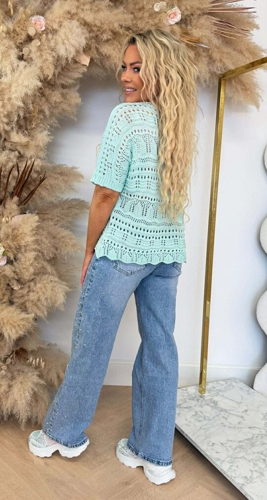 WAVE KNIT TOP LIGHTAQUA WAVE KNIT TOP LIGHTAQUA