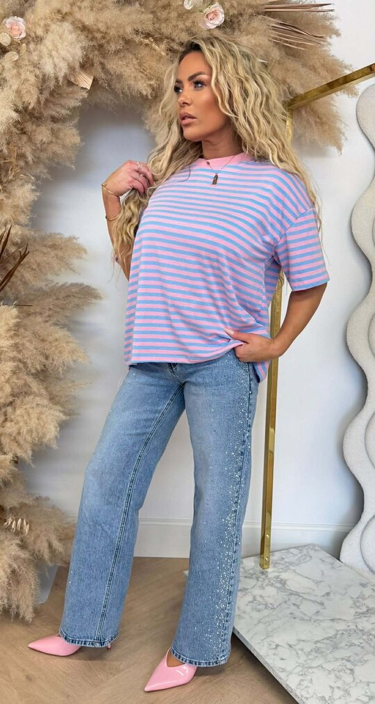 NENY STRIPE TOP BLUE/PINK