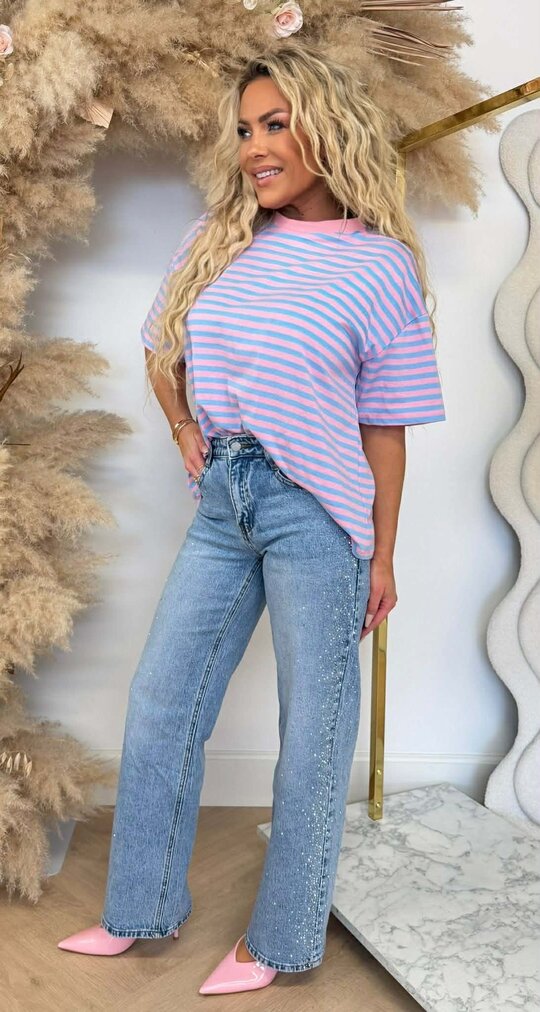 NENY STRIPE TOP BLUE/PINK