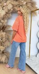 NENY STRIPE TOP ORANGE/PINK