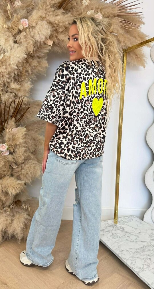 AMORE LEO CROPPED TEE YELLOW AMORE LEO CROPPED TEE YELLOW