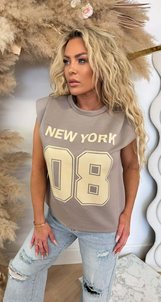 PADDED NY 08 TOP TAUPE PADDED NY 08 TOP TAUPE