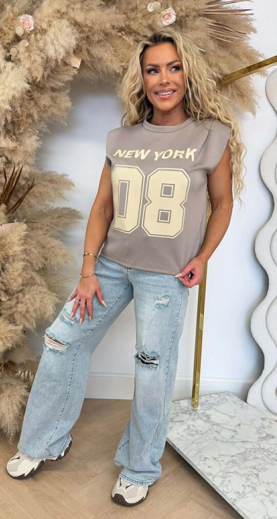 PADDED NY 08 TOP TAUPE PADDED NY 08 TOP TAUPE