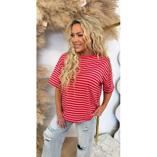 NENY STRIPE TOP RED/PINK NENY STRIPE TOP RED/PINK