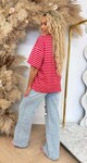 NENY STRIPE TOP RED/PINK