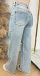 DESTROYED WIDE LEG JEANS 3370-2 DENIM