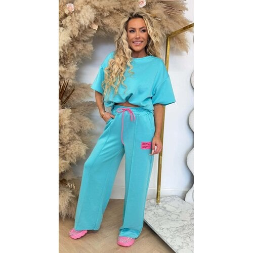 VIRAL LONG EMBLEEM SET AQUA