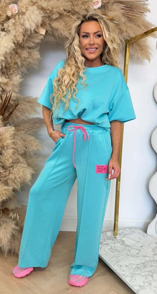 VIRAL LONG EMBLEEM SET AQUA