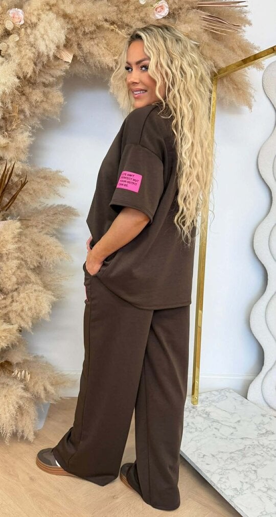 VIRAL LONG EMBLEEM SET CHOCO